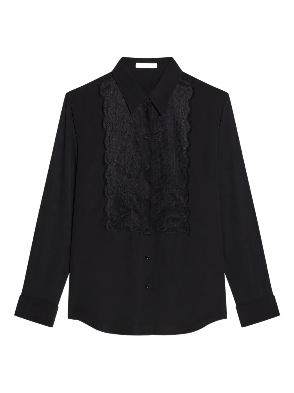 Helmut Lang Lace-panel Shirt In Black