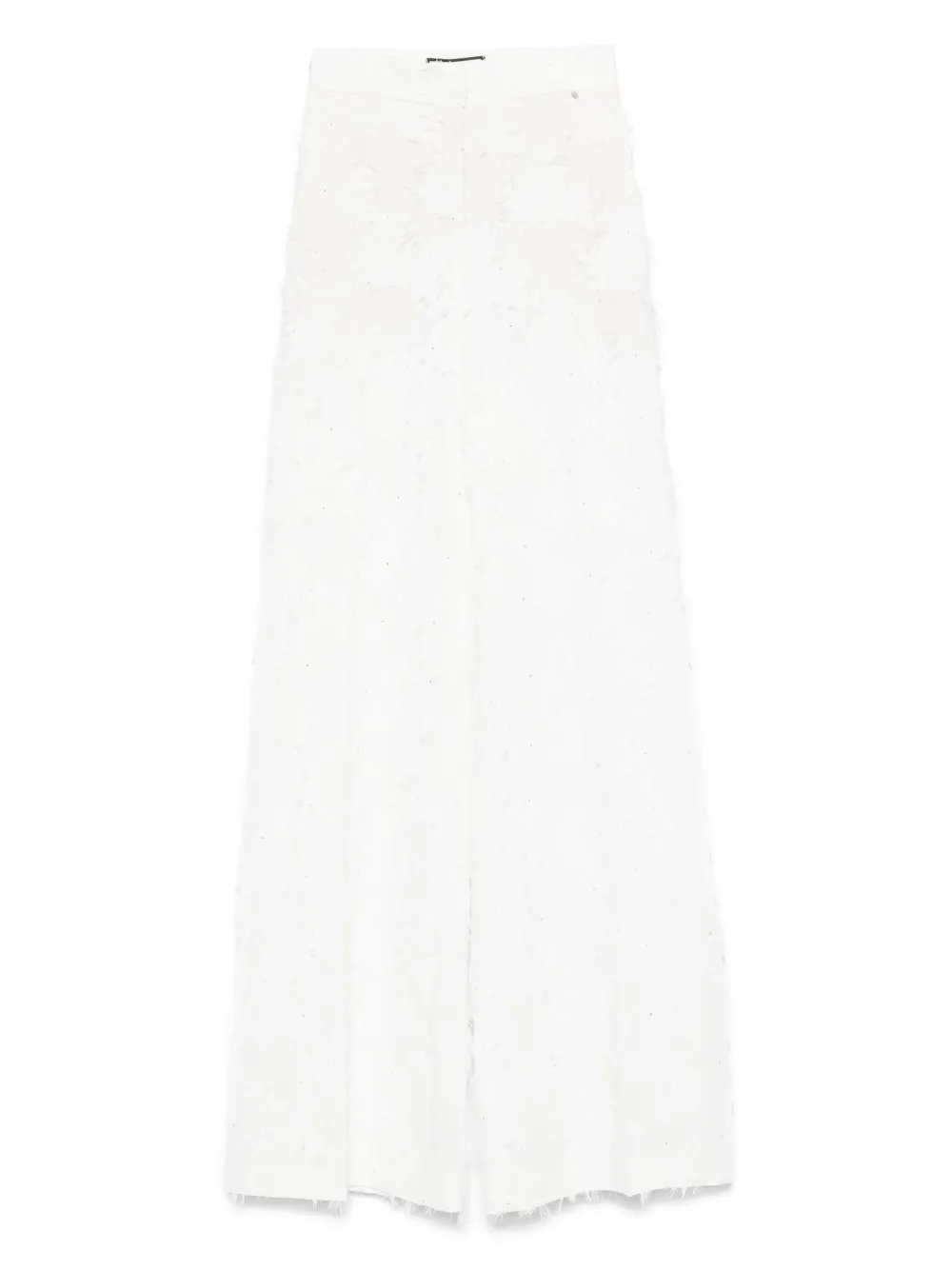patterned-jacquard trousers