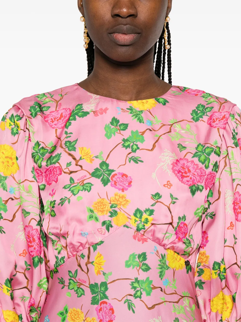 NISSA Midi-jurk met print Roze
