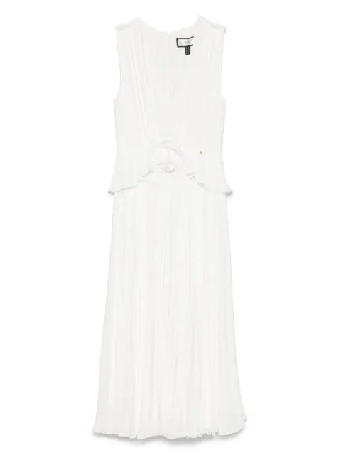 NISSA floral-appliqué gown 