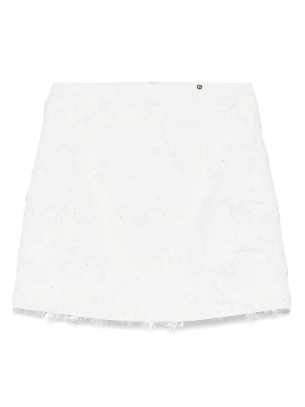 NISSA jupe à fleurs en jacquard | blanc | Image 1