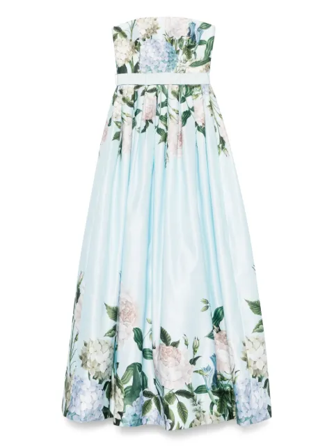 NISSA robe longue en taffetas