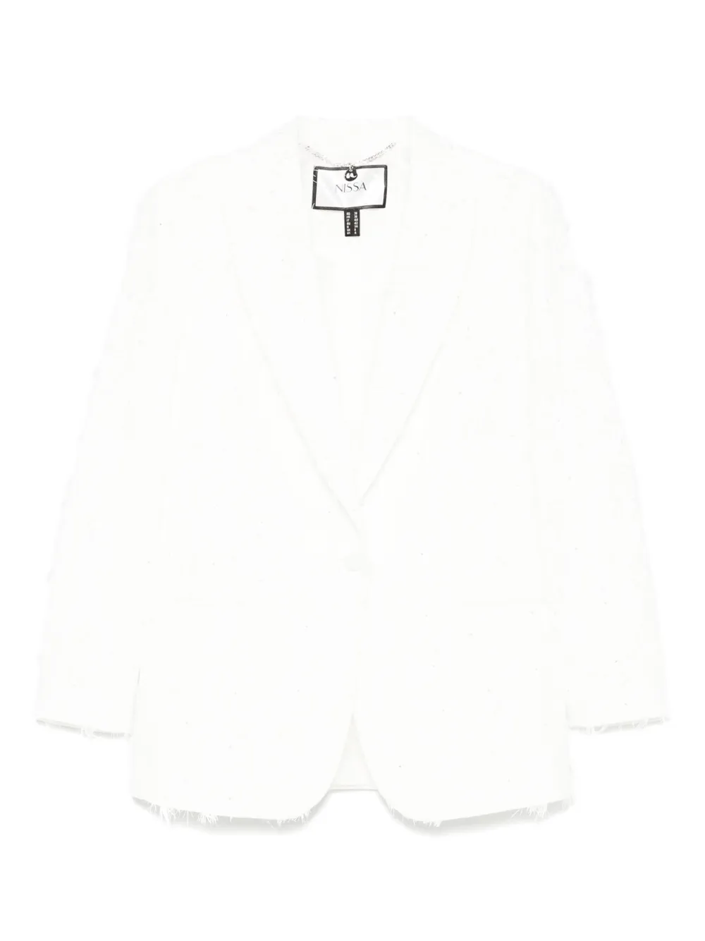 NISSA fringed  blazer | White | Image 1