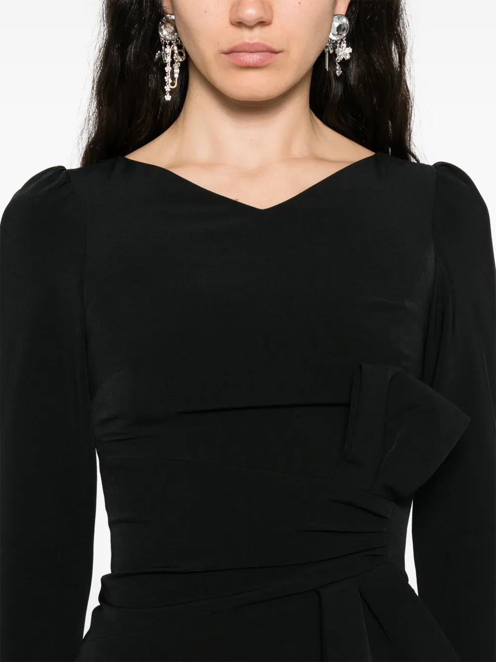 NISSA Midi-jurk met strik-detail Zwart