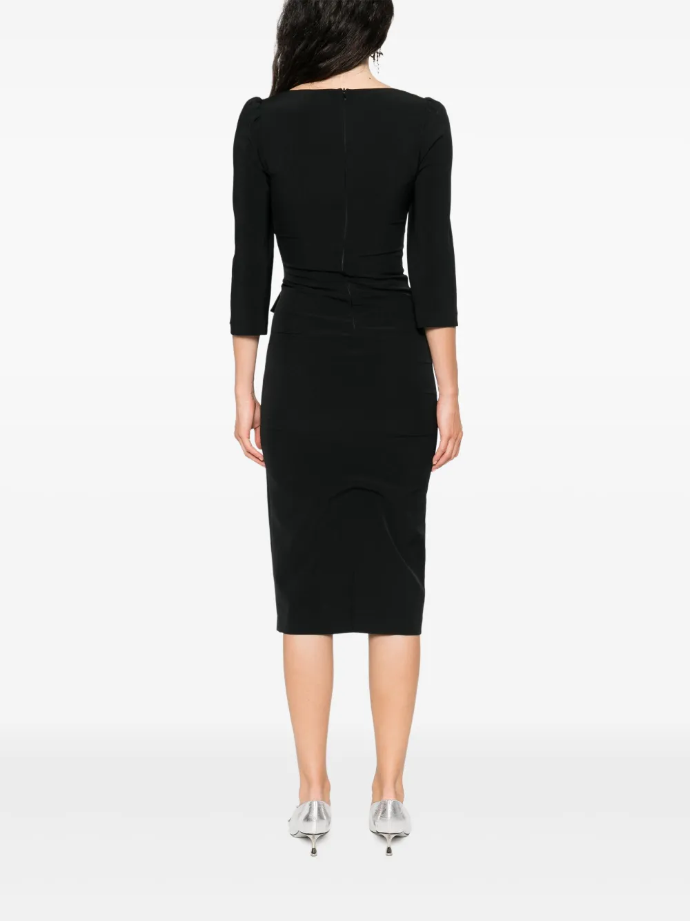 NISSA Midi-jurk met strik-detail Zwart