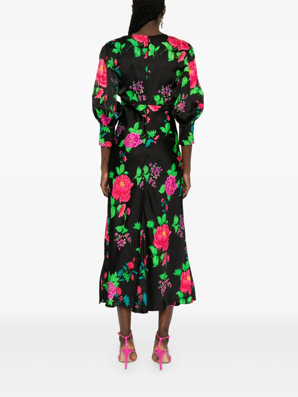NISSA Midi-jurk met print Zwart