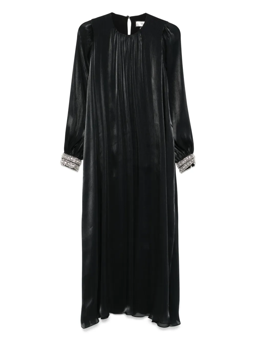 beaded-cuff maxi dress