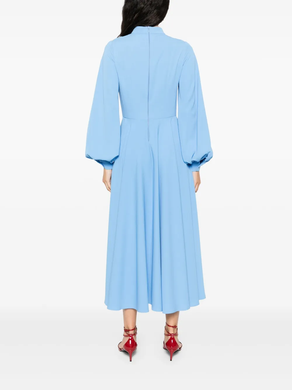 NISSA Midi-jurk met hoge hals Blauw