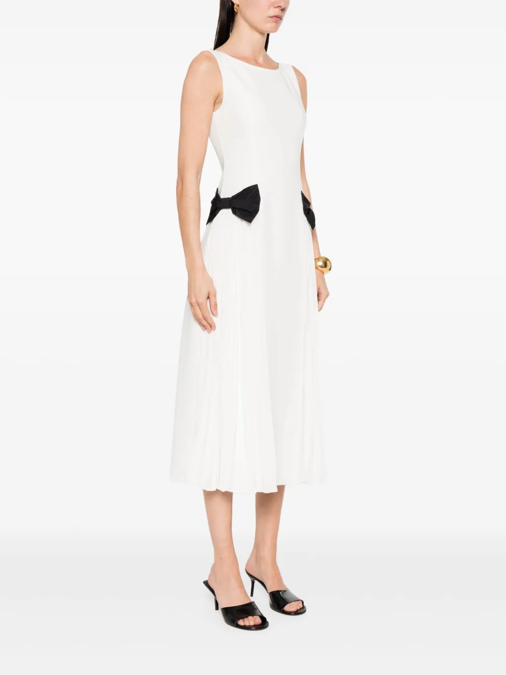 NISSA Midi-jurk met strik-detail Wit