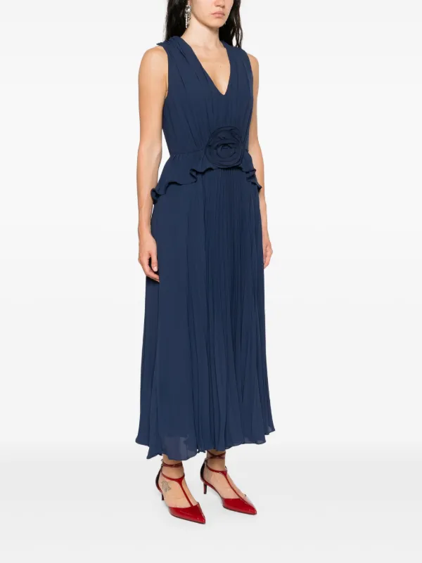 plisse midi dress Blythe Floral  La Tre Clothing This strapless wonder is lined for comfort STAUD Mizu Plisse Midi Dress