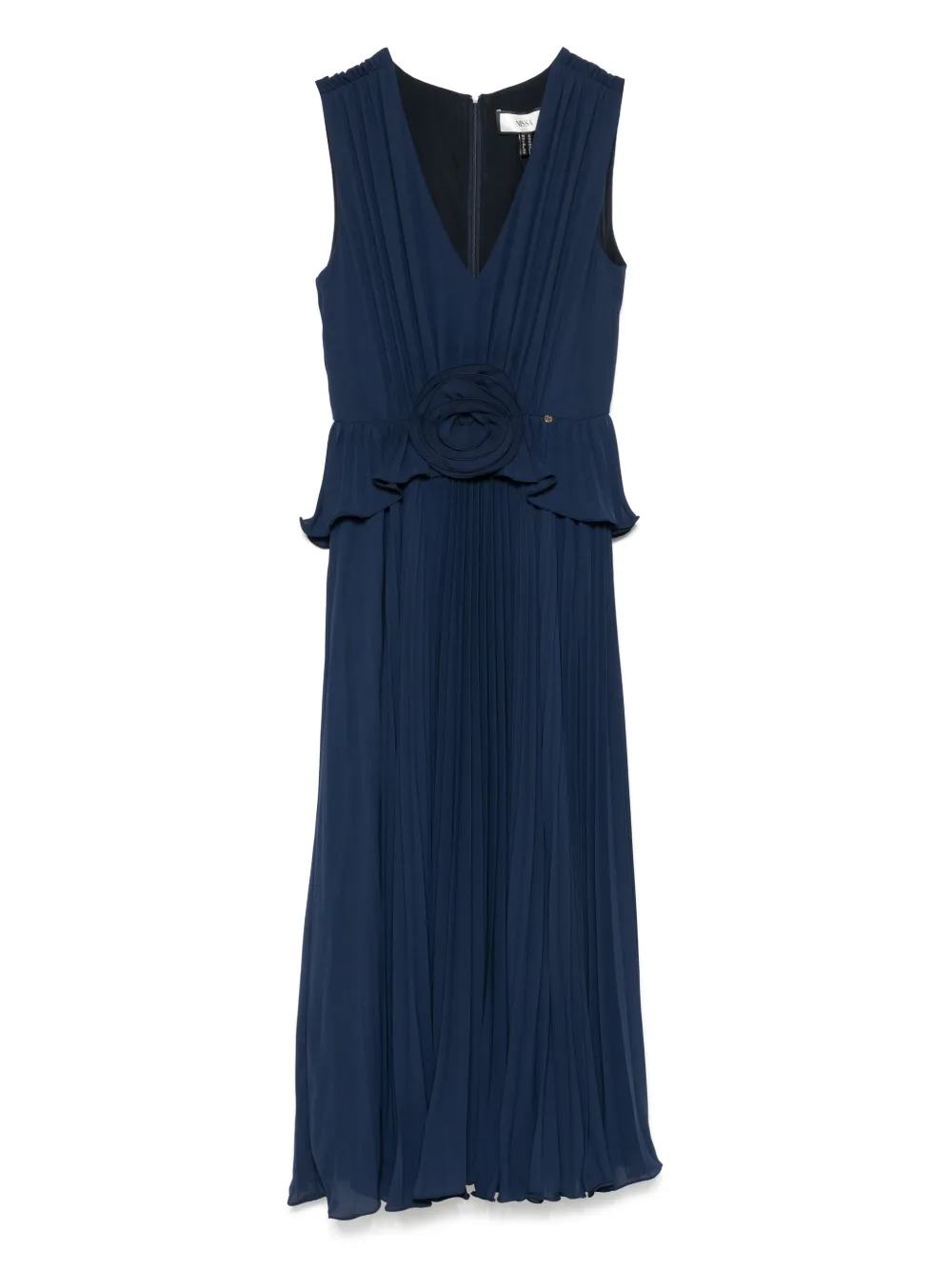 NISSA robe mi-longue à design plissé | bleu | Image 1