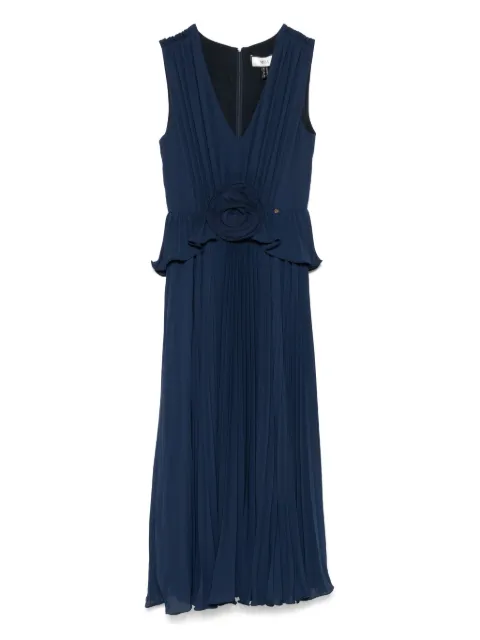 NISSA plissé midi dress