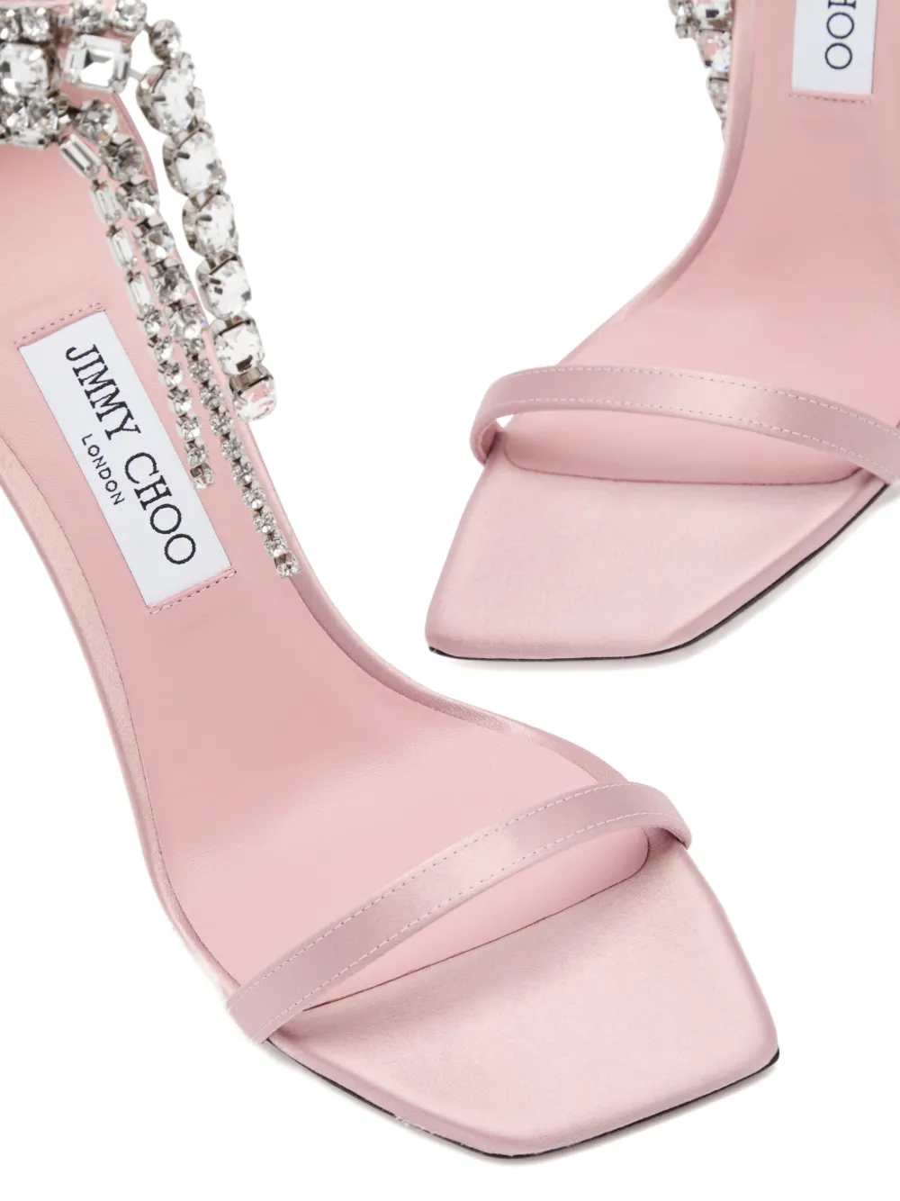 Jimmy Choo 100mm Verity Strass satin sandals Pink
