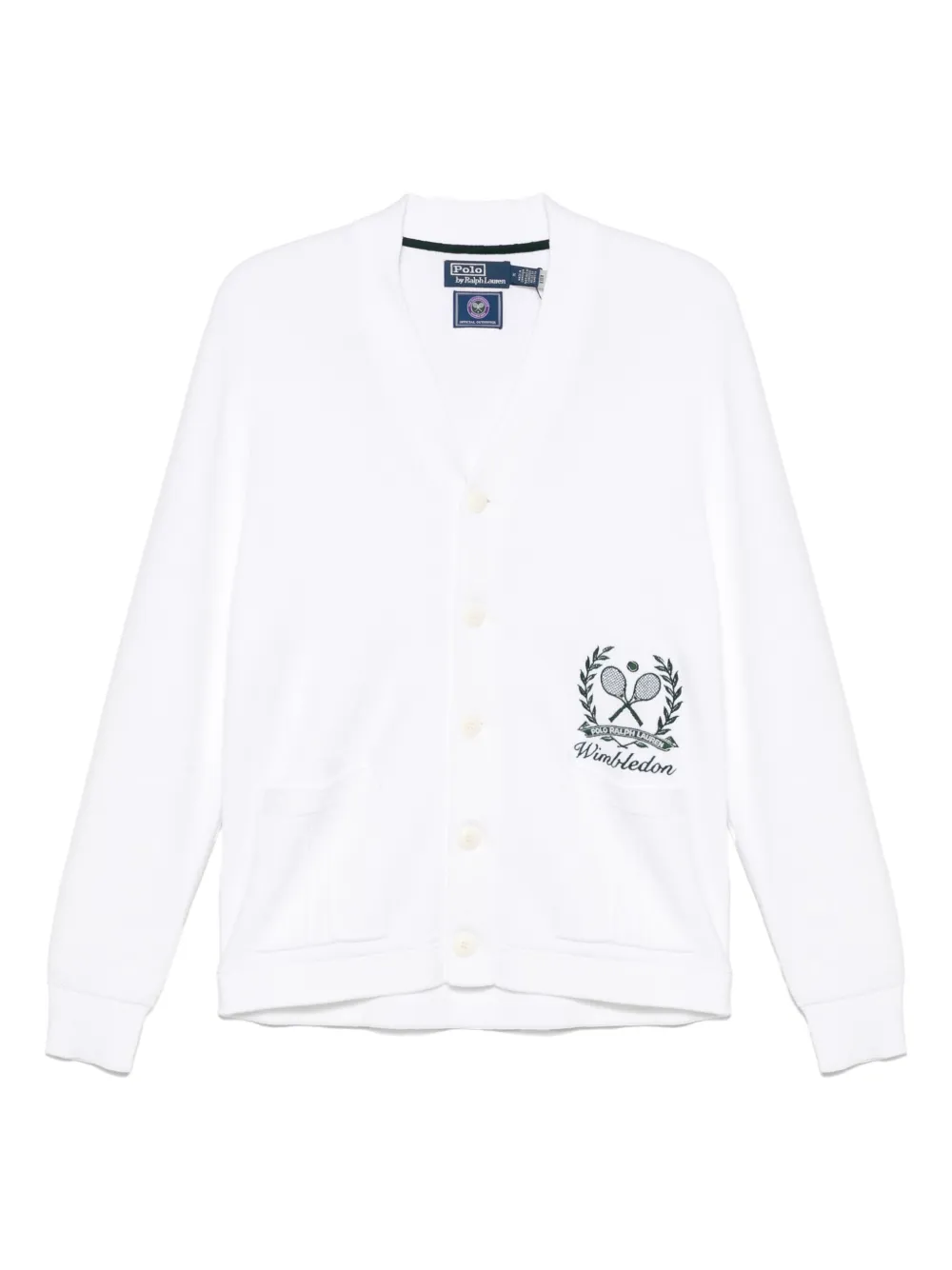 Polo Ralph Lauren cárdigan de algodón en colaboración con Wimbledon | blanco | Image 1