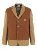 Junya Watanabe MAN panelled cotton blazer - Brown