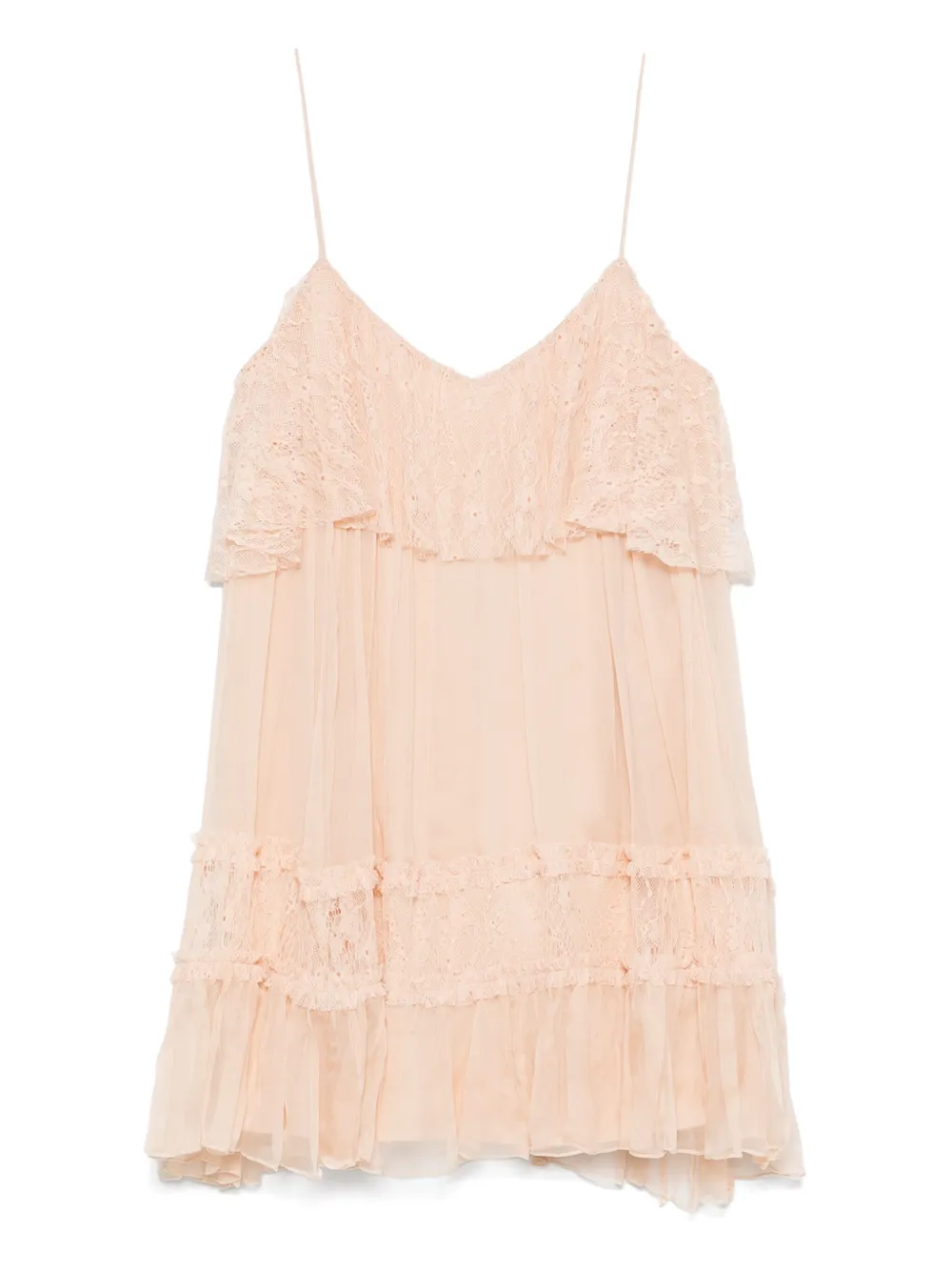 NISSA lace mini dress - Toni neutri