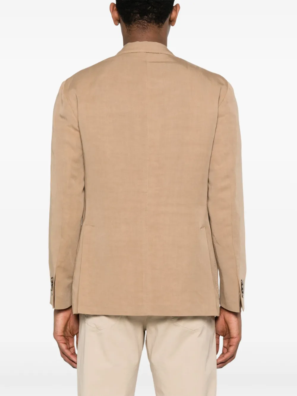 Boglioli Blazer met enkele rij knopen Bruin