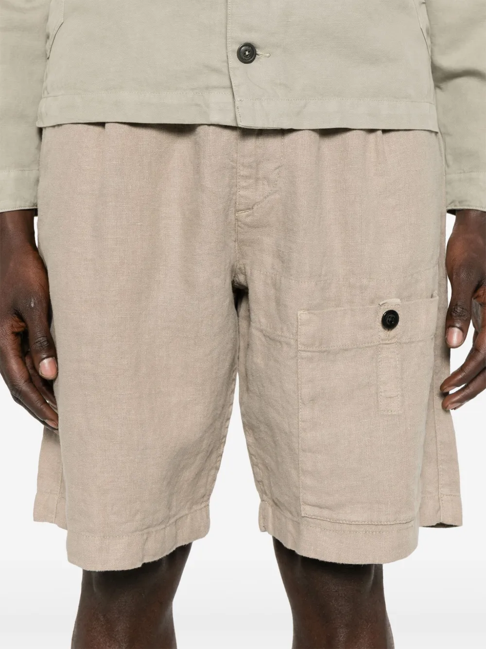 C.P. Company Linnen shorts Beige