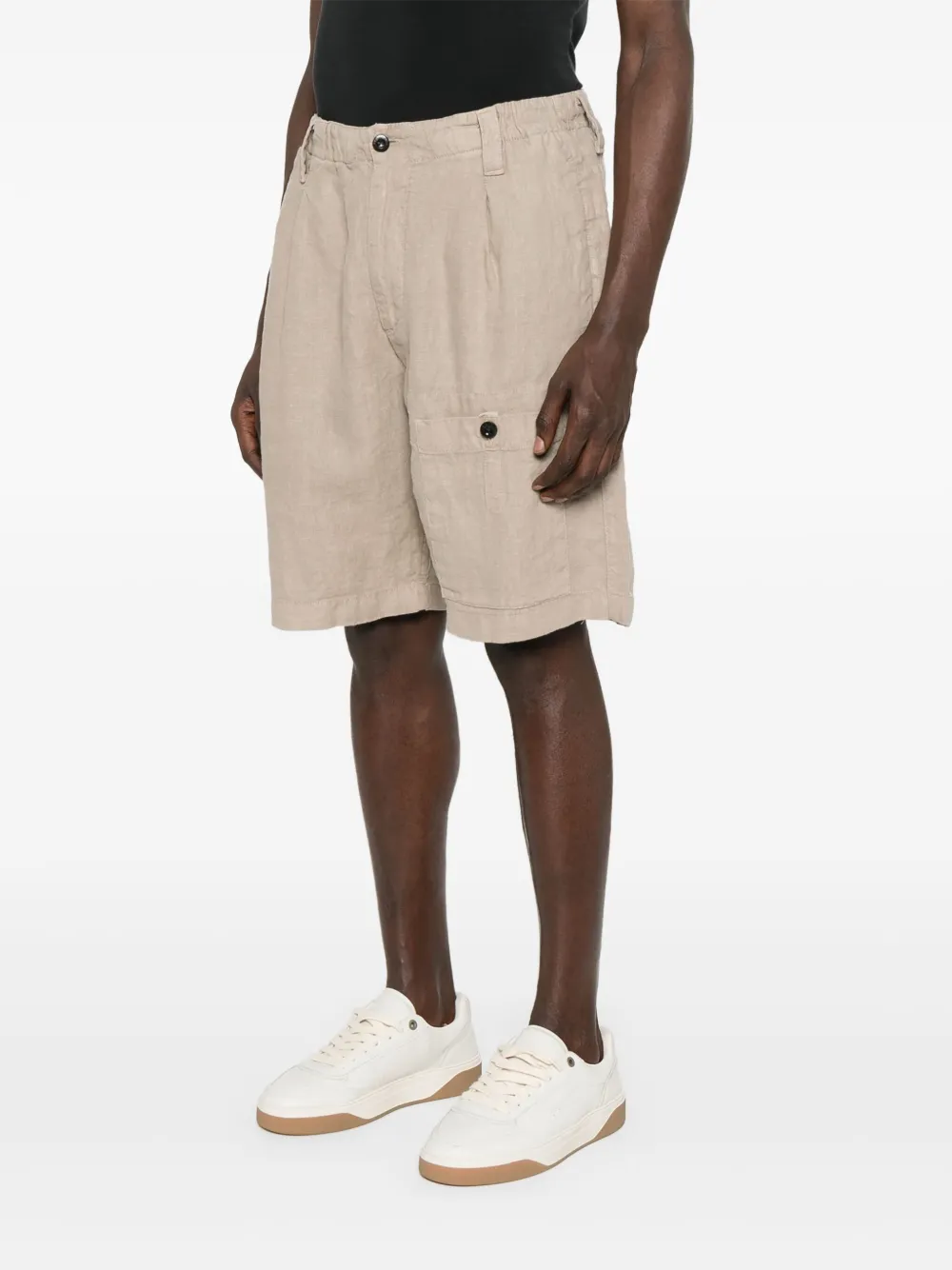 C.P. Company Linnen shorts Beige
