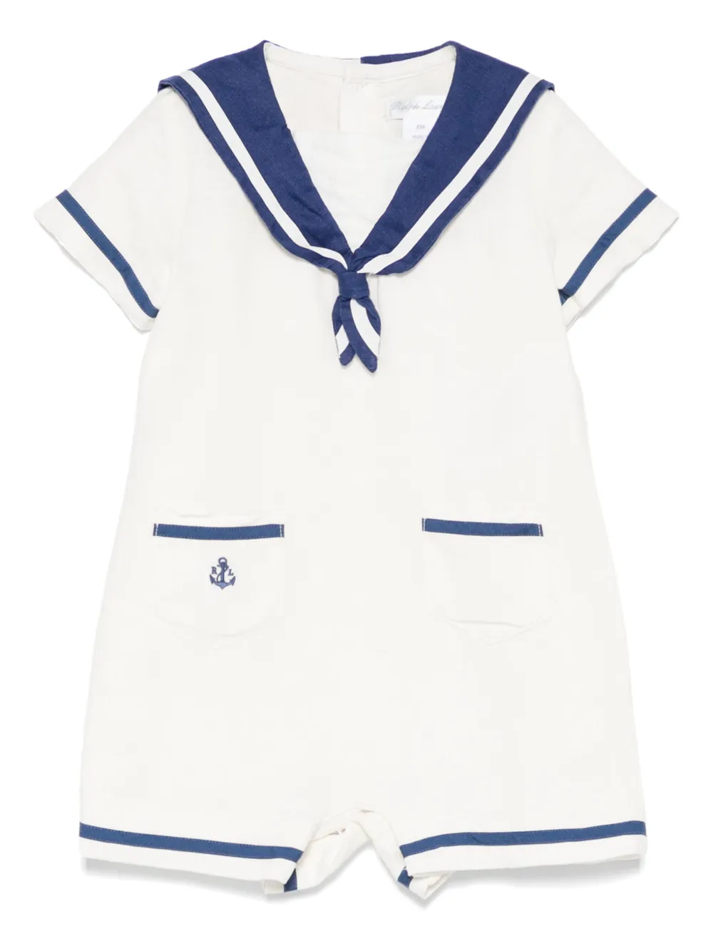 POLO RALPH LAUREN KIDS Babypakje met matrozenkraag Wit