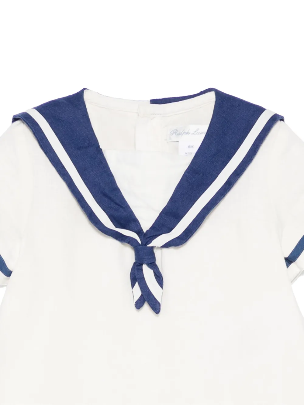 POLO RALPH LAUREN KIDS Babypakje met matrozenkraag Wit