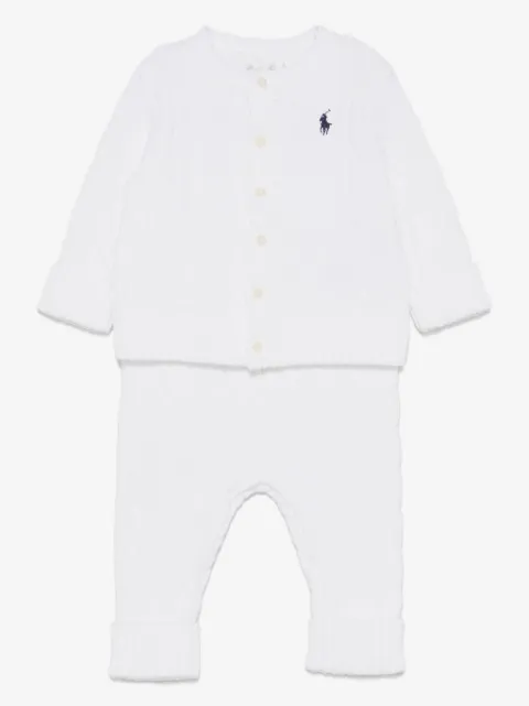 POLO RALPH LAUREN KIDS cable-knit trousers set