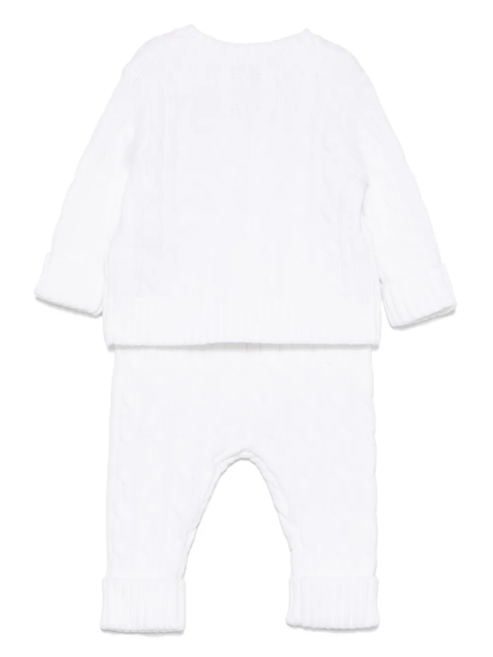 POLO RALPH LAUREN KIDS Kabelgebreide broek Wit