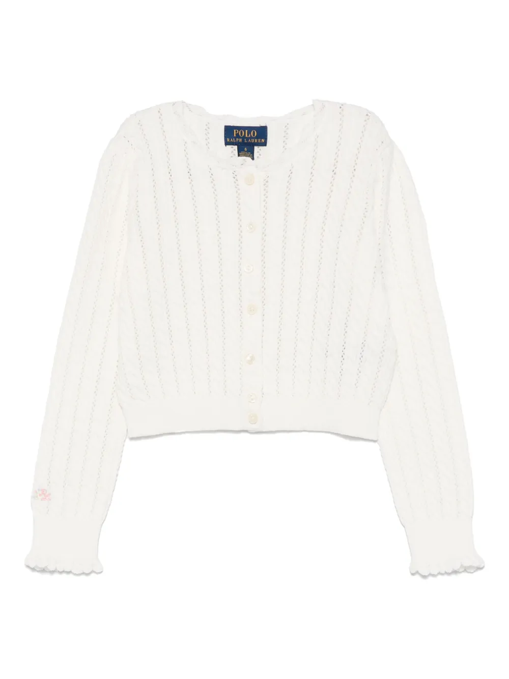 POLO RALPH LAUREN KIDS Kabelgebreid vest Wit