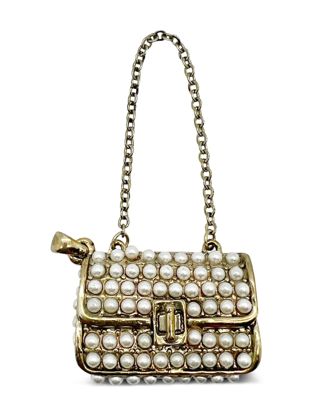 Jennifer Gibson Jewellery 2000s Pearl Handbag pendant | Gold | Image 1