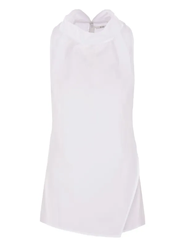 Co High-neck Sleeveless Top in White