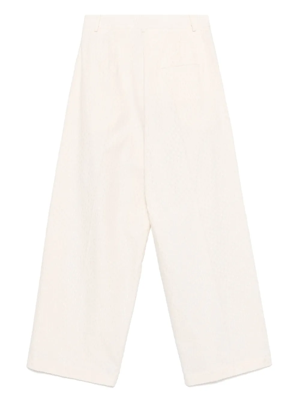 Alysi Broek met jacquard-patroon - Beige