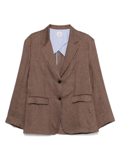 Blazer rayé à simple boutonnage - Alysi - Modalova