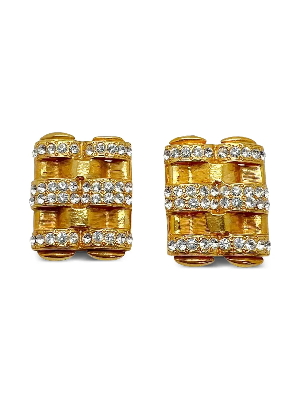 Jennifer Gibson Jewellery 1980s Butler & Wilson Deco earrings | Gold | Image 1