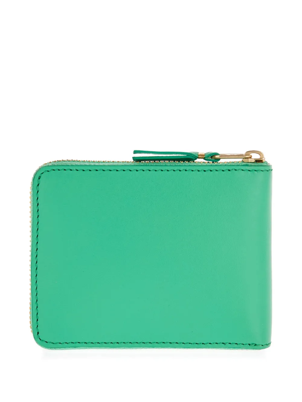 Comme Des Garçons Zip-around Leather Wallet In Green