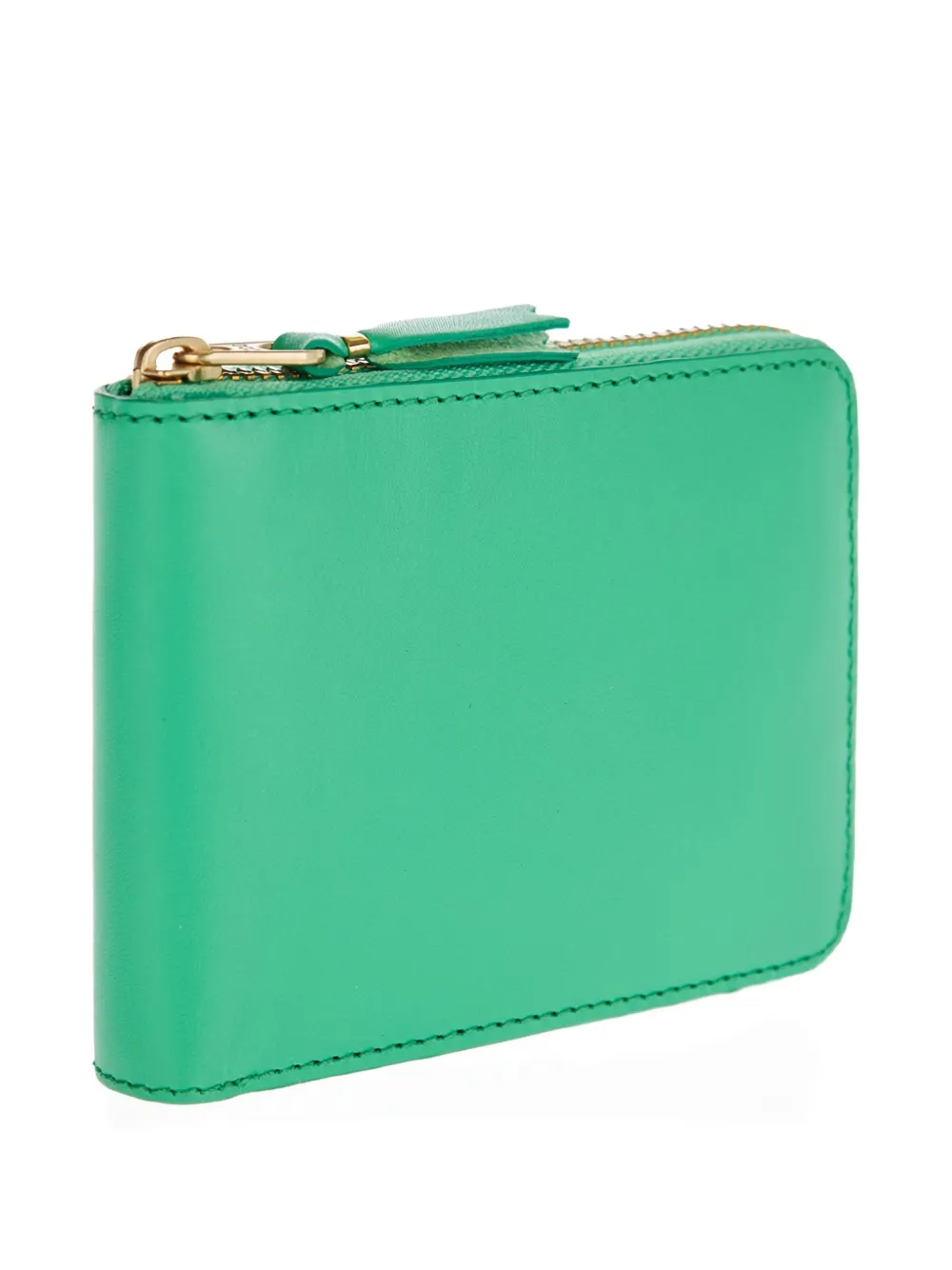 Comme Des Garçons Zip-around Leather Wallet In Green