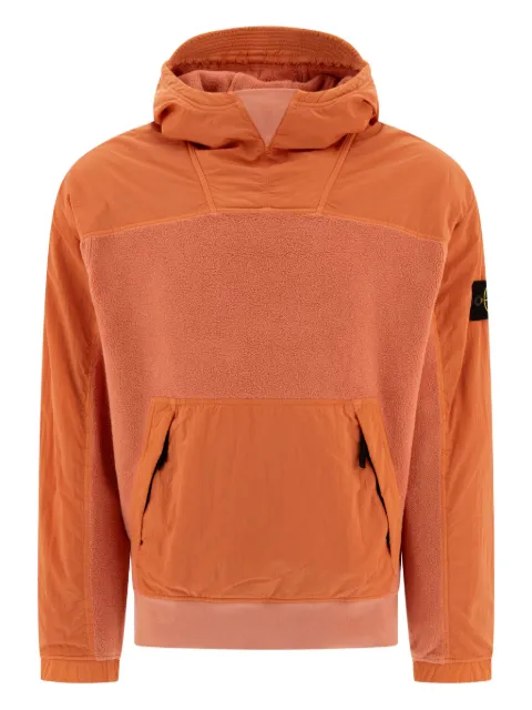Stone Island fleece-panel hoodie
