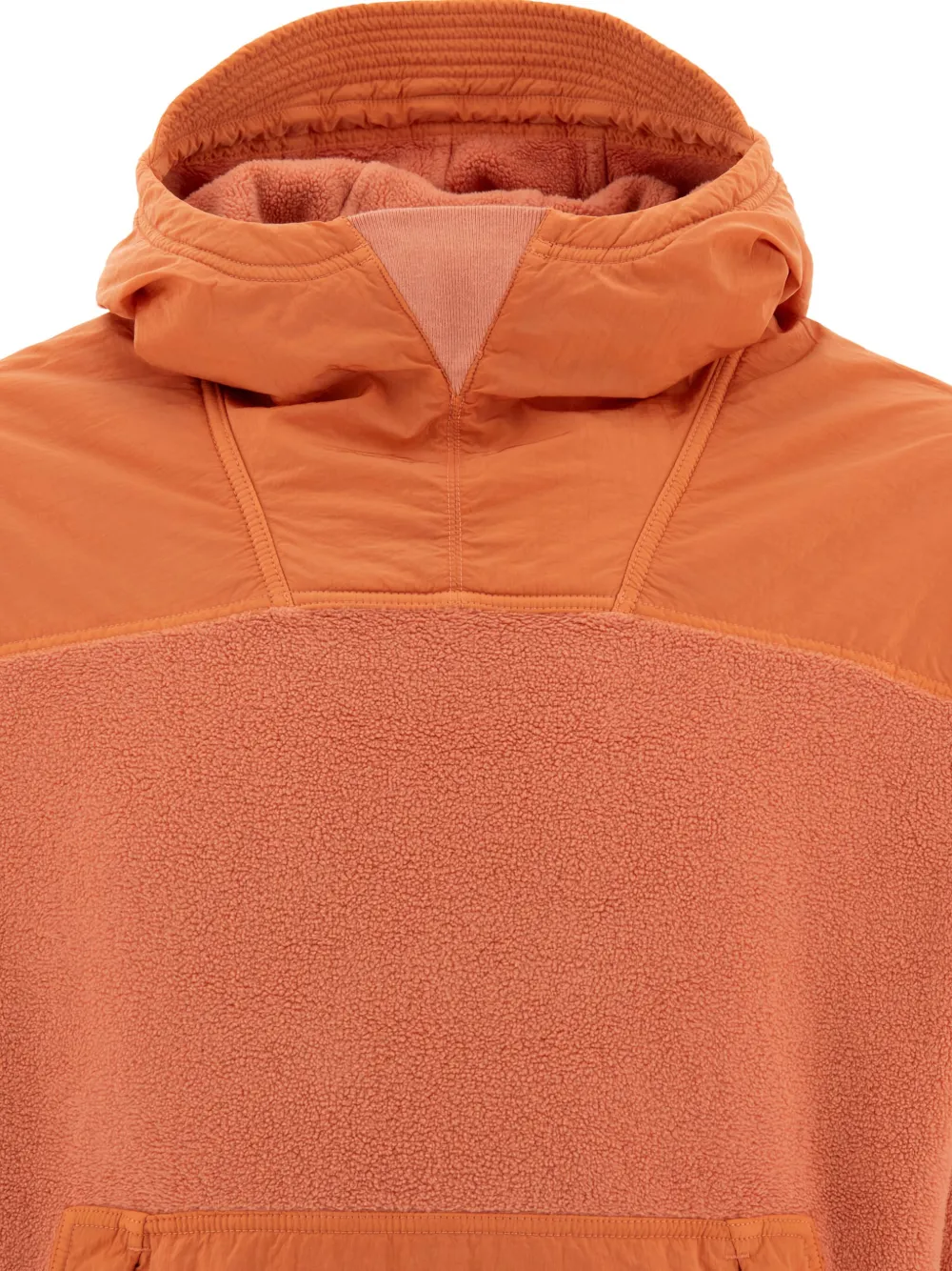 Stone Island Sweater met capuchon en fleece vlak Oranje