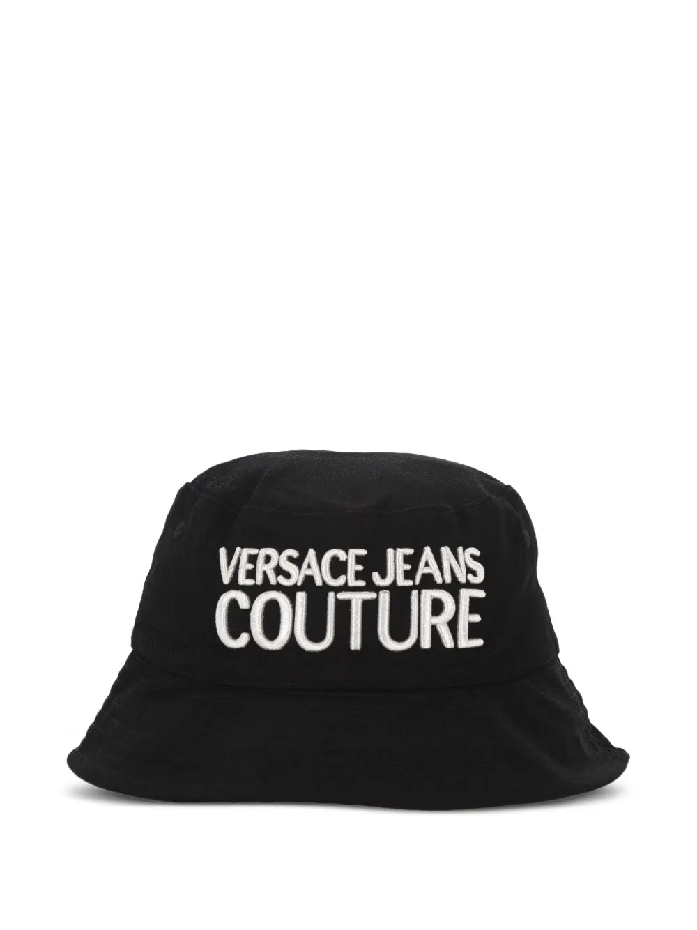 Versace Jeans Couture Vissershoed met geborduurd logo Zwart