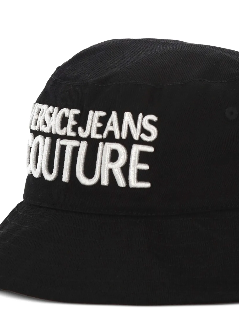Versace Jeans Couture Vissershoed met geborduurd logo - Zwart
