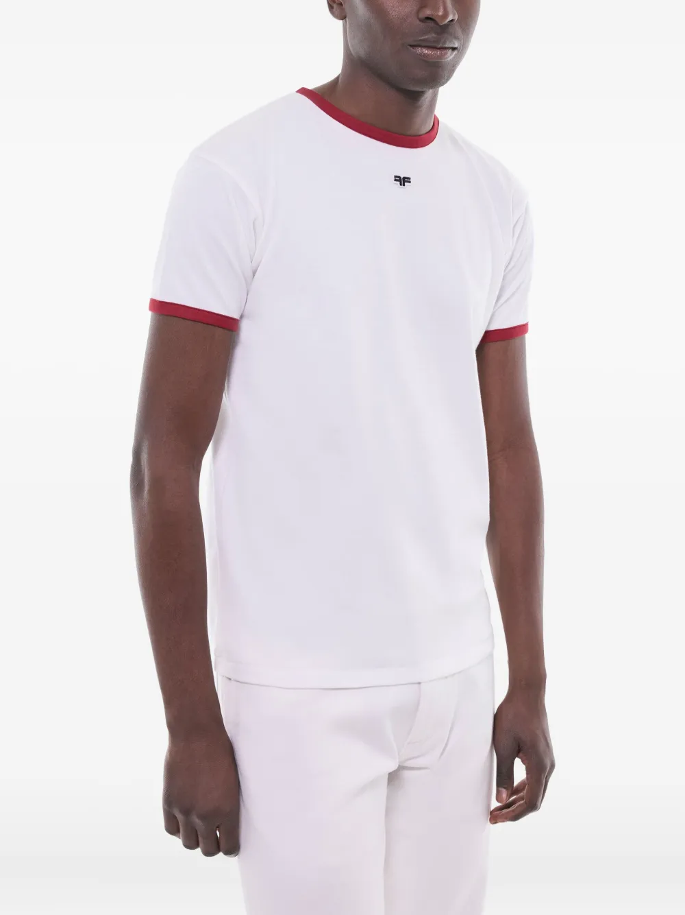 FURSAC T-shirt met contrasterende afwerking Wit