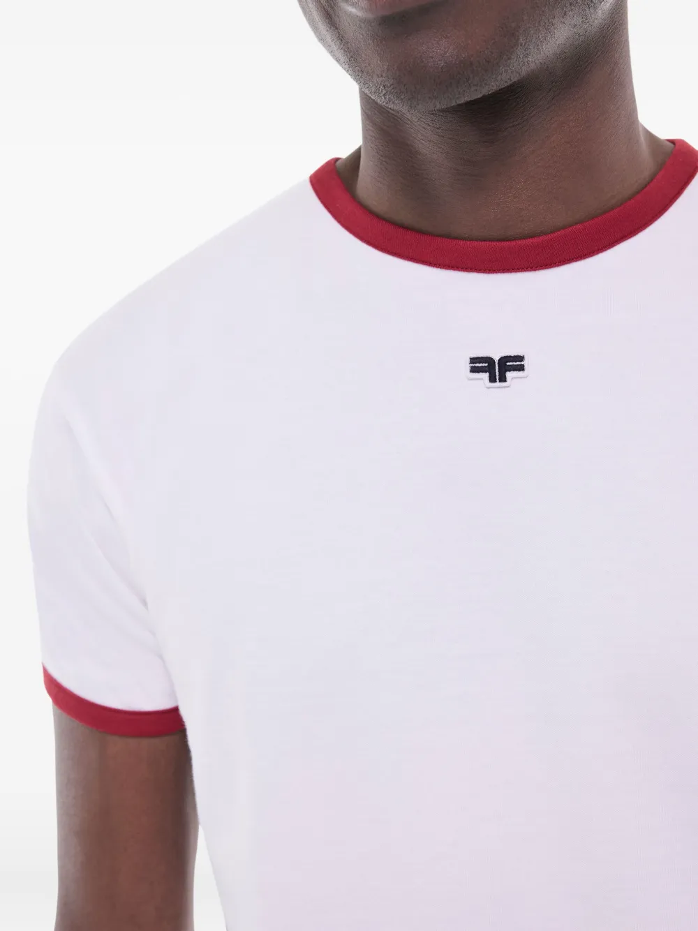 FURSAC T-shirt met contrasterende afwerking Wit