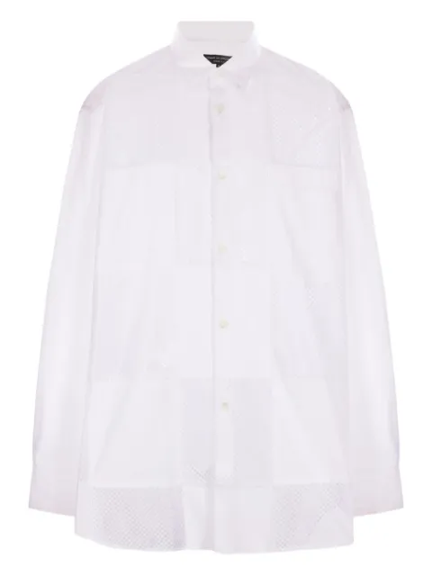 Comme des Garçons Homme Plus camisa con paneles de malla