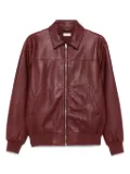 FURSAC zip-up leather jacket - Red