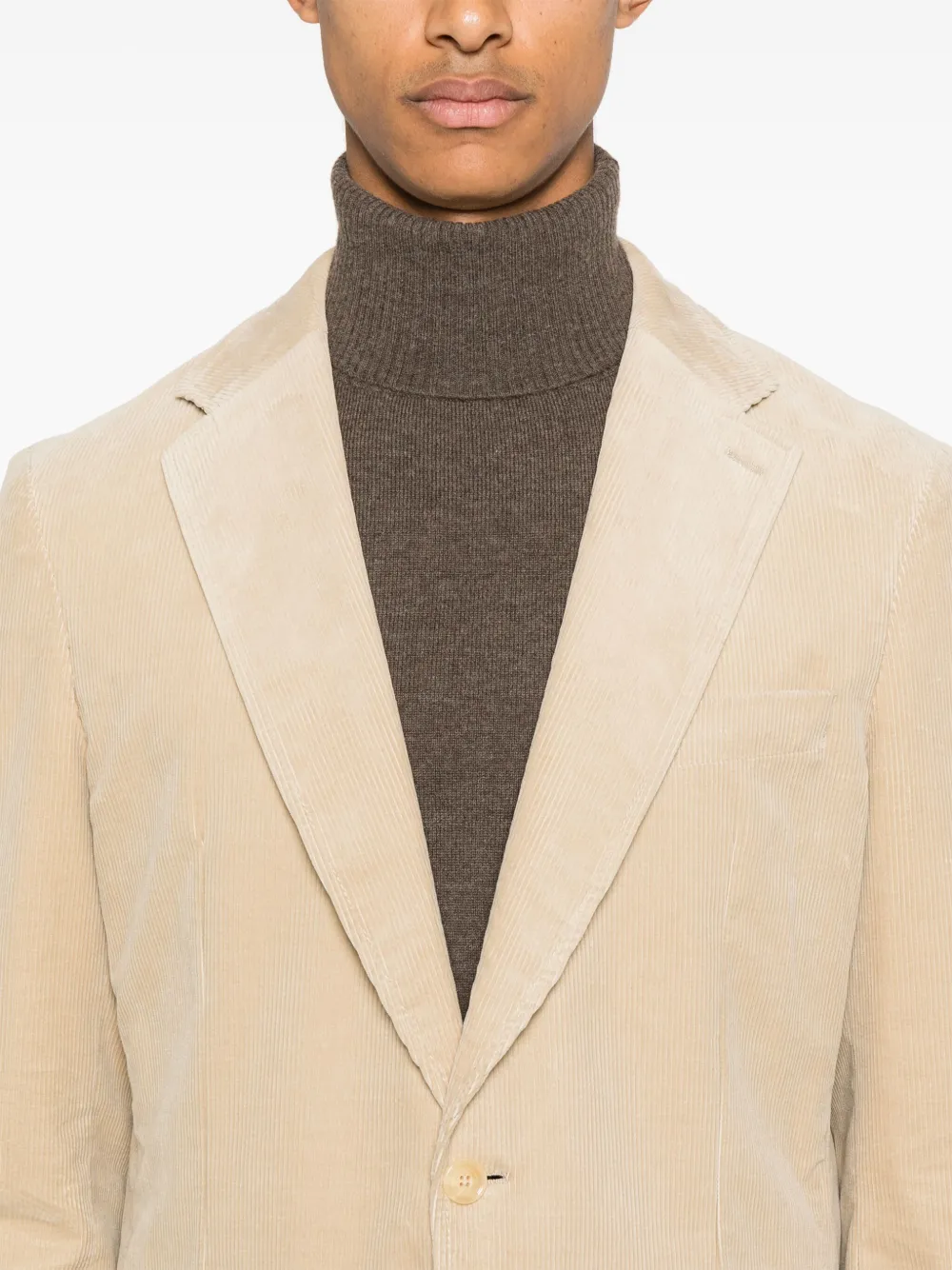 FURSAC Ribfluwen blazer Beige