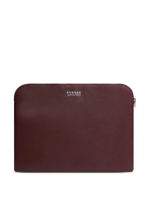 FURSAC saffiano-leather zip briefcase