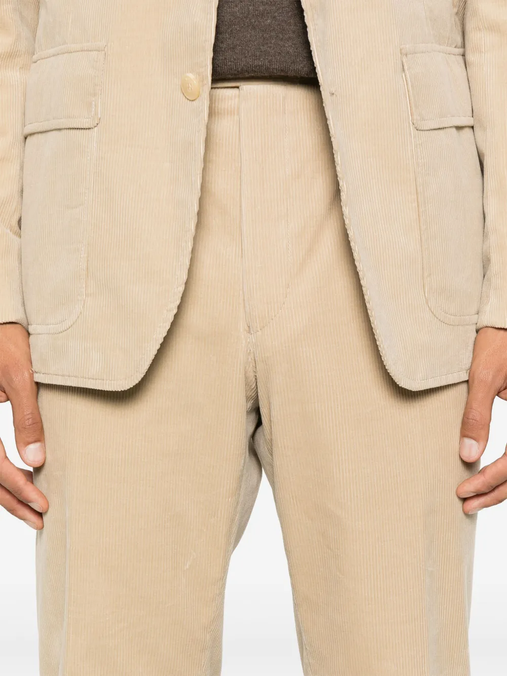 FURSAC Ribfluwelen broek Beige