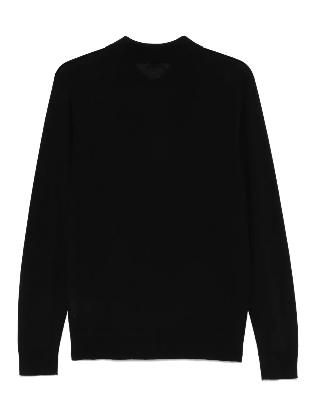 FURSAC Poloshirt van merinowol - Zwart