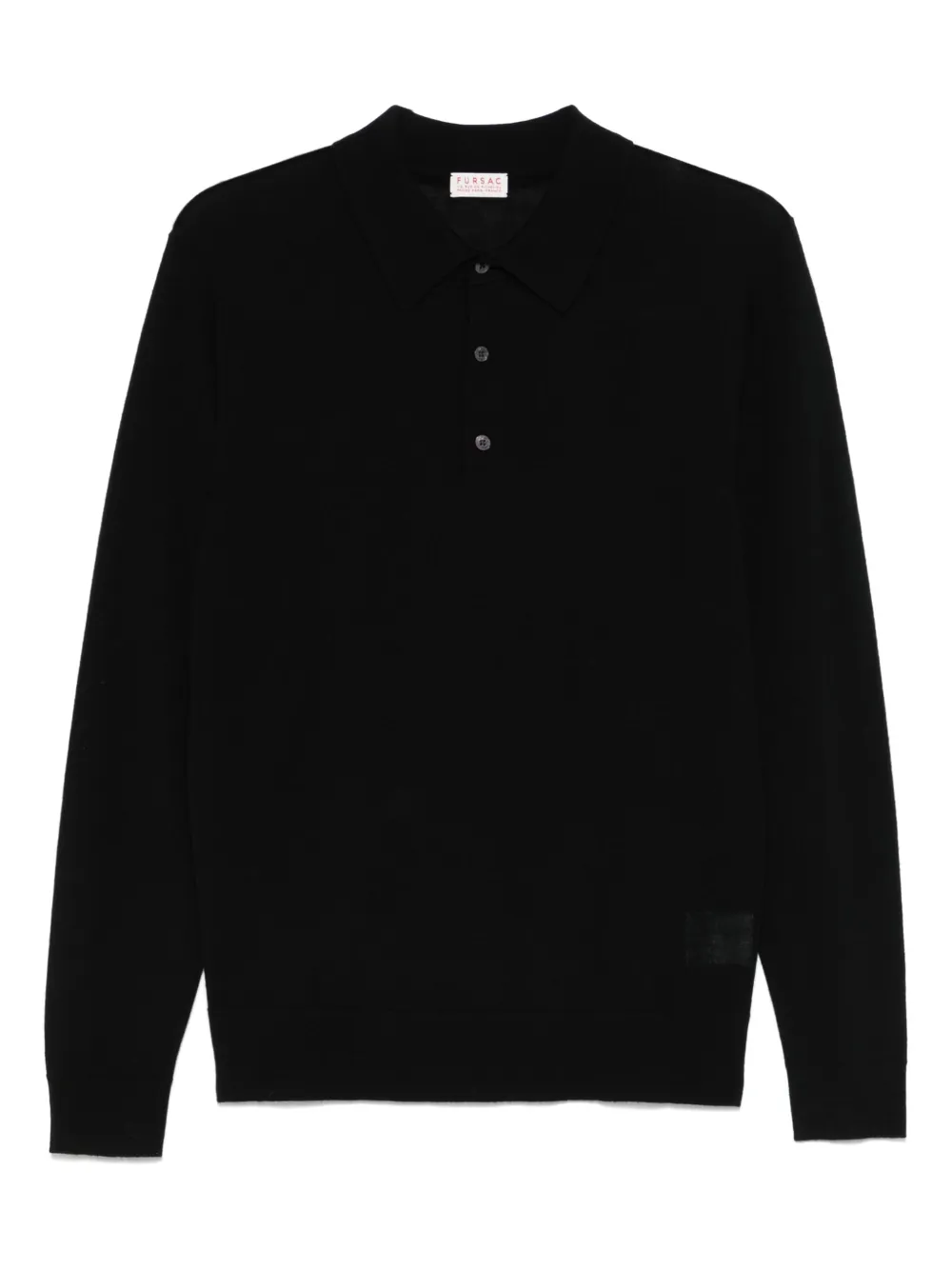 FURSAC Poloshirt van merinowol Zwart