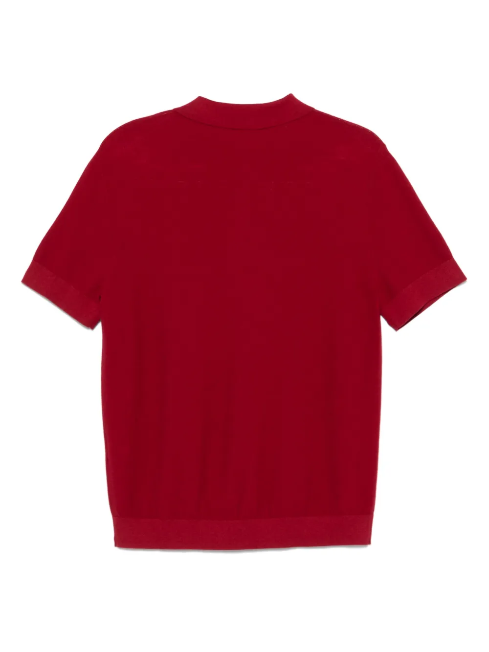 FURSAC Fijngebreid poloshirt - Rood