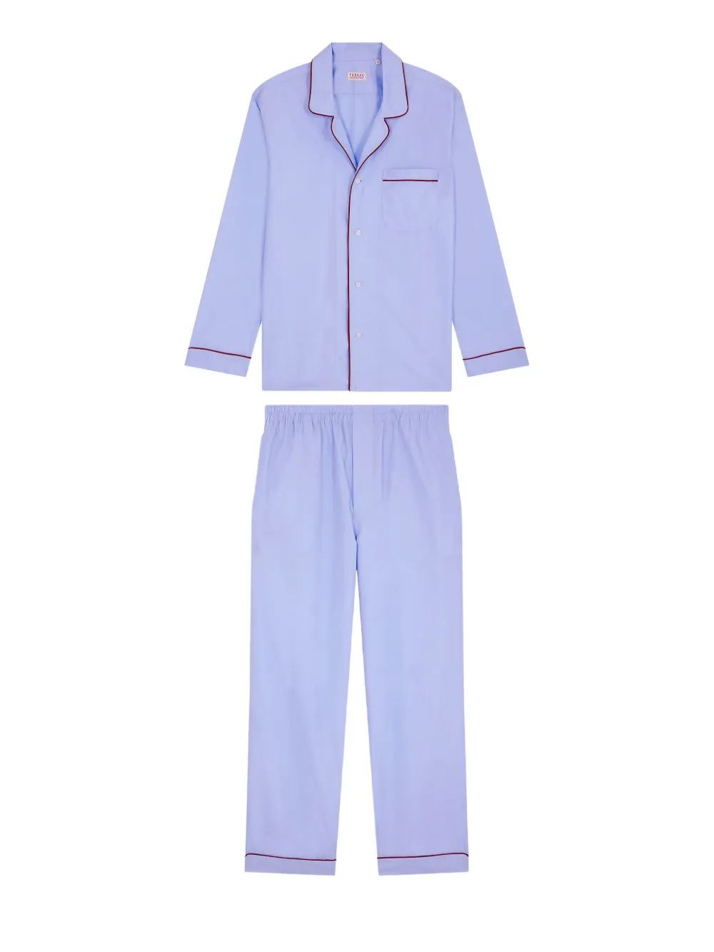 piped cotton pyjamas